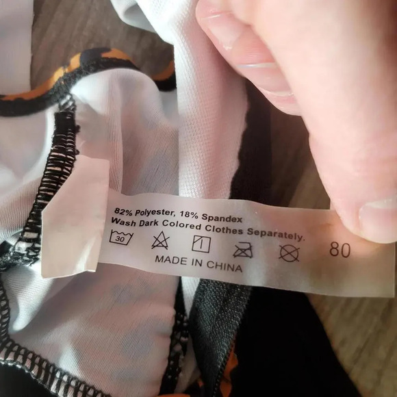 SHEIN Baby Girl Animal Print One Piece Ruffle Swimsuit Size 80 NWOT - Picture 6 of 9